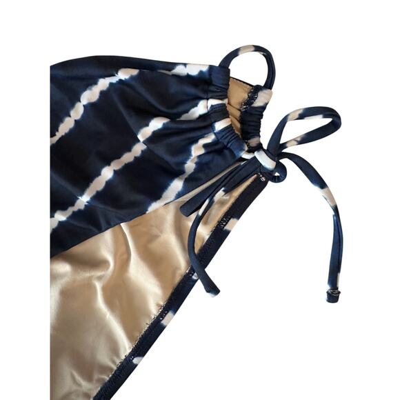 Swimsuits For All Blue & White Side Tie Bikini Bottom Women's Size 22 New - Picture 2 of 5